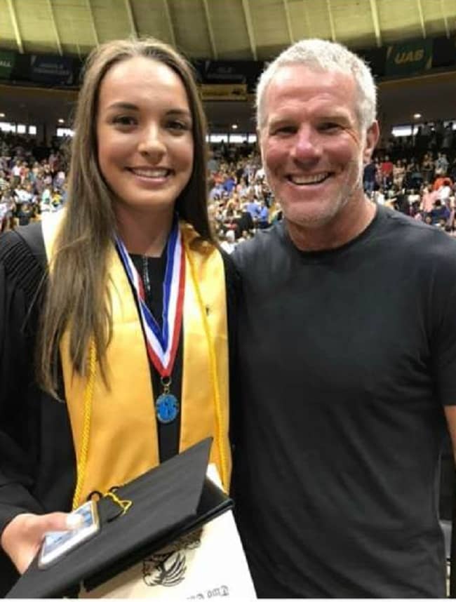 Caption: Brittany Favre with father Brett Lorenzo (Source: Facebook) .