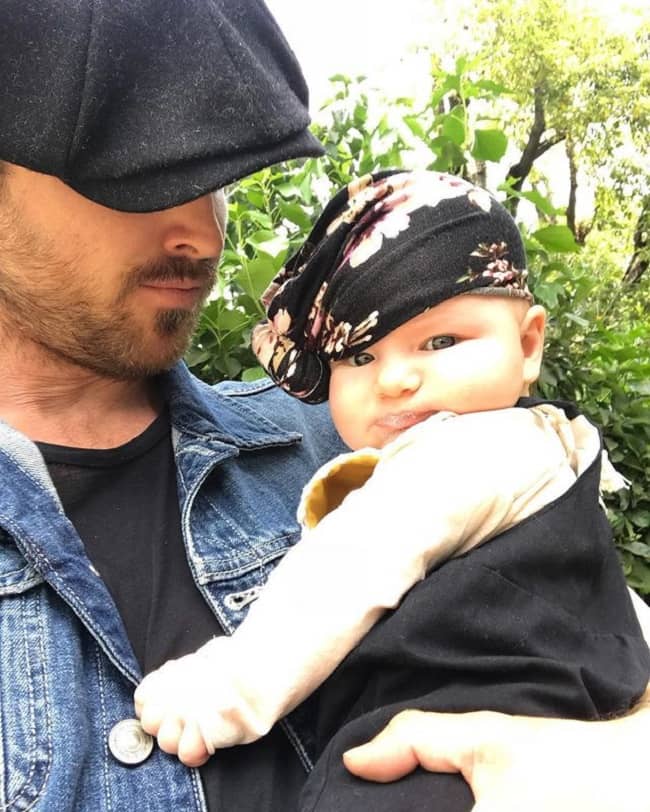 Aaron Paul and his baby