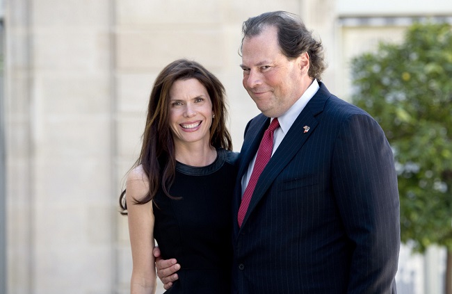Marc Benioff with his wife Source The Wall Street Journal