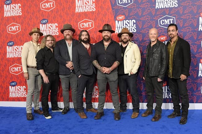 Zac Brown during CMT Awards with his band members Source Al. com