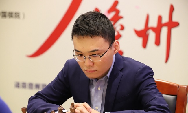 Yu Yangyi during his game (Source Chess24)