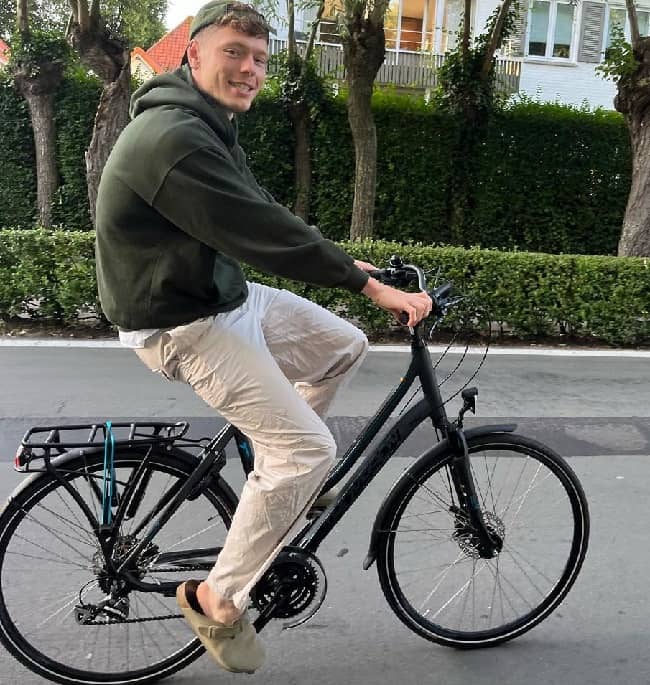 Andreas Skov Olsen in his cycle (Source Instagram)