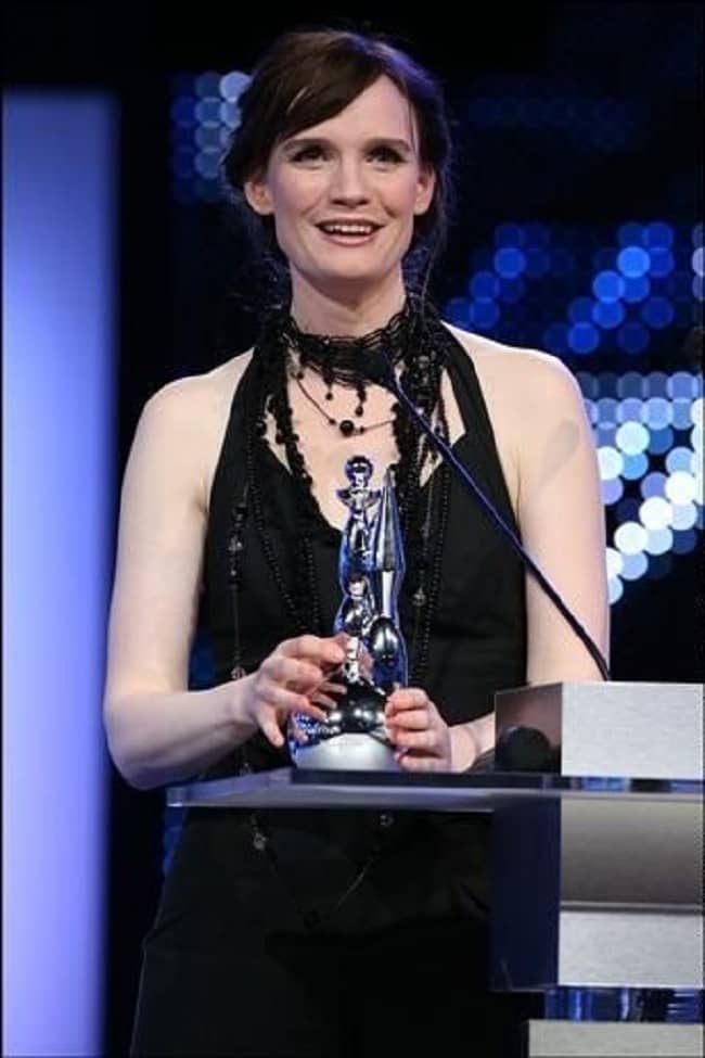 Anne Pascale Clairembourg during her award ceremony (Source Pinterest)