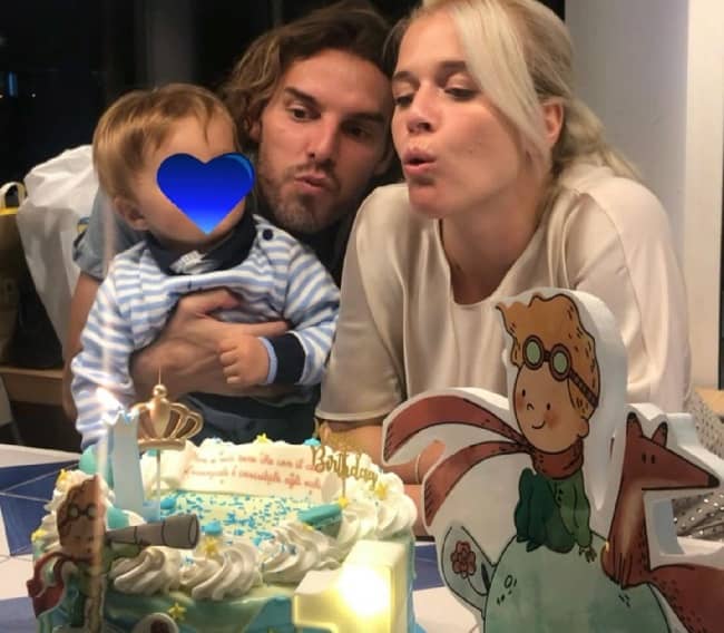 Lorena Cacciatore with her boyfriend and son (Source Instagram)