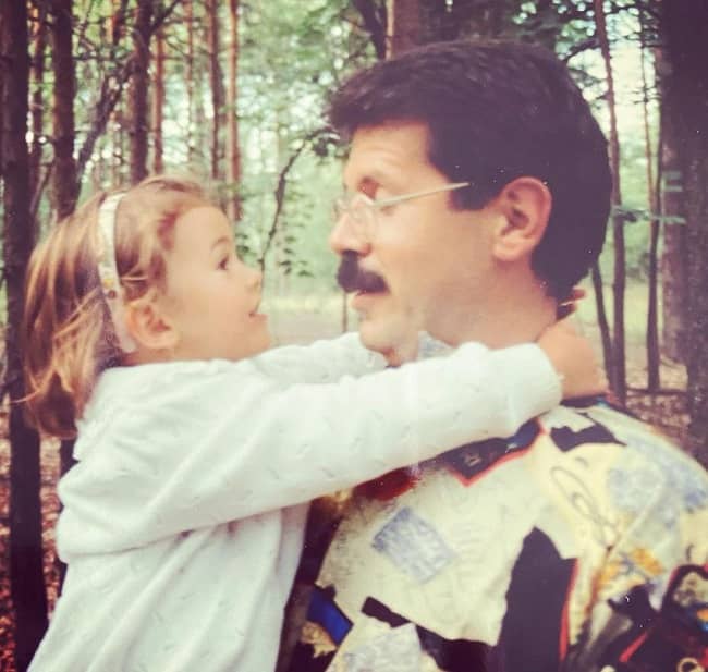 Leyla Lydia Tugutlu with her father (Source Instagram)