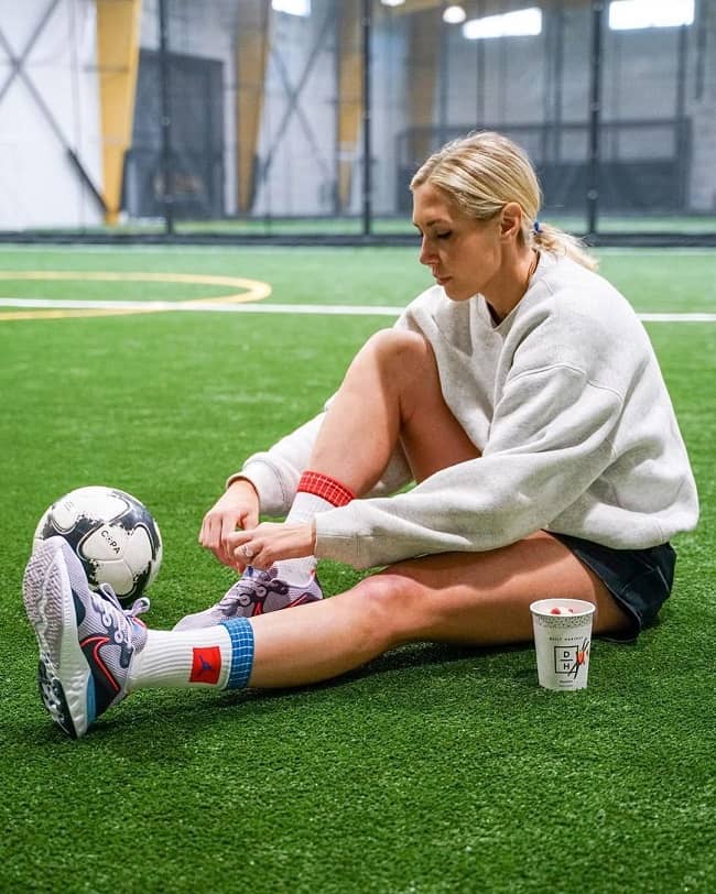 Caption: Allie Long during her training time (Source: Instagram)